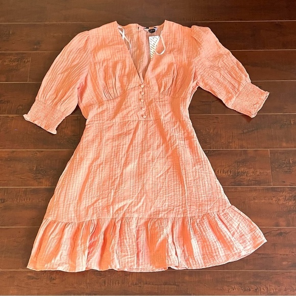 MINKPINK Vera Mini Dress Rose Pink Peach Side Large Side Zip NWT - Picture 5 of 14